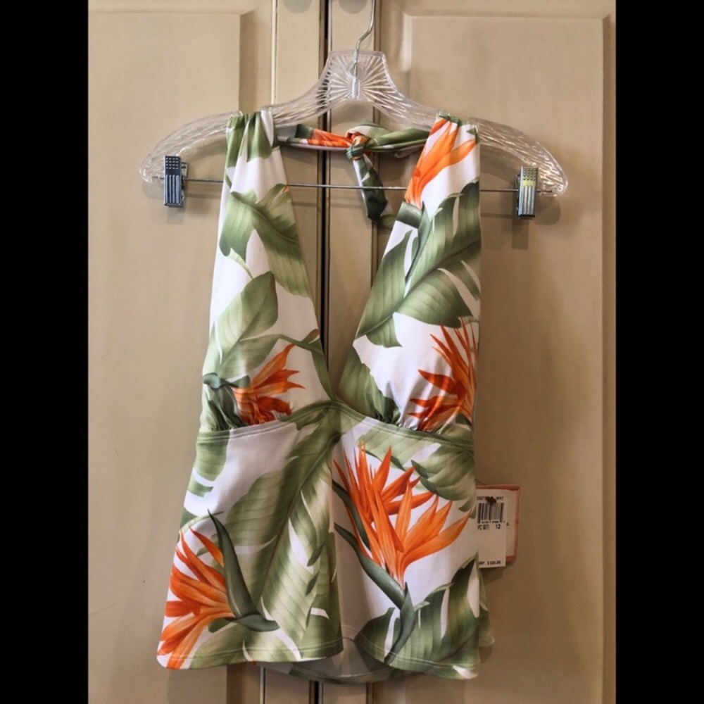 Tommy Bahama Halter Tankini Top Size 12, Brand New
